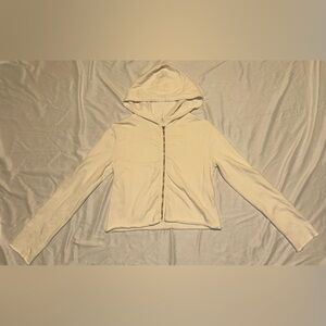 Cream Zip up hoodie
